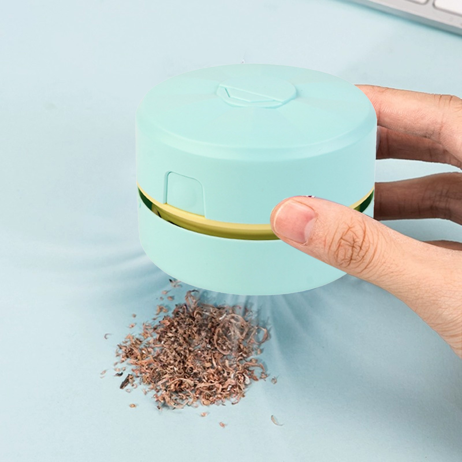SPOORYYO USB Rechargeable Desktop Vacuum Cleaner - Mini, Powerful, and Low Noise for Home, School, and Office Cleaning